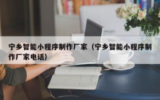 台湾宁乡智能小程序制作厂家（宁乡智能小程序制作厂家电话）